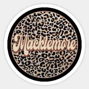 Classic Music Macklemore Personalized Name Circle Birthday Sticker